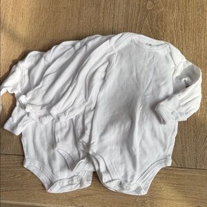 Classic White Long-Sleeve Baby Bodysuit - Pack